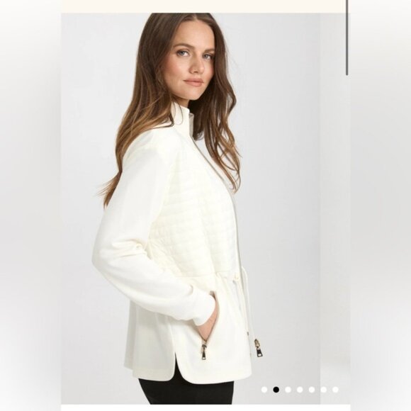 Laura Quilted Detail Jacket Cream - Picture 2 of 11